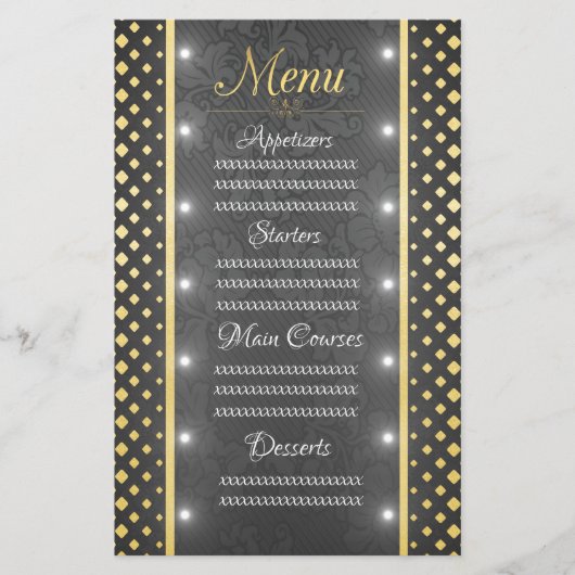 Papier Lumières or/noir (Devant)