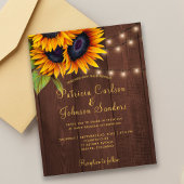 Papier Lumières tournesol rustique grange mariage budget