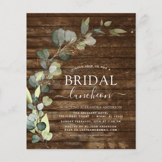 Papier Luncheon de Baby Shower de Fiançailles sur Budget  (Devant)