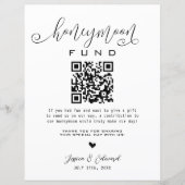Papier Lune de miel Qr Code Black Chic Modern Minimal (Devant)