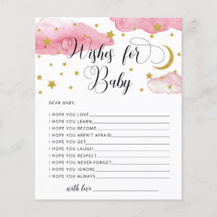 Papier Lune et étoiles Voeux pour Baby Card