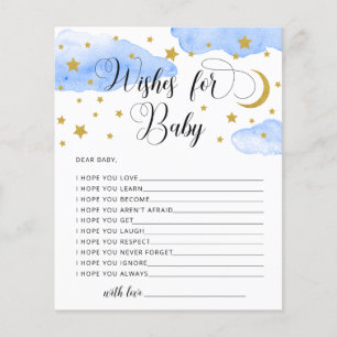 Papier Lune et étoiles Voeux pour Baby Card