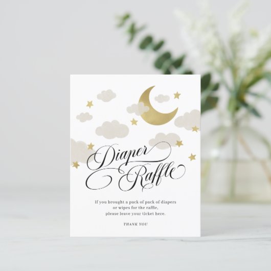 Papier Lune Étoiles Baby shower nuageux Dépouilleur Refus (Debout devant)