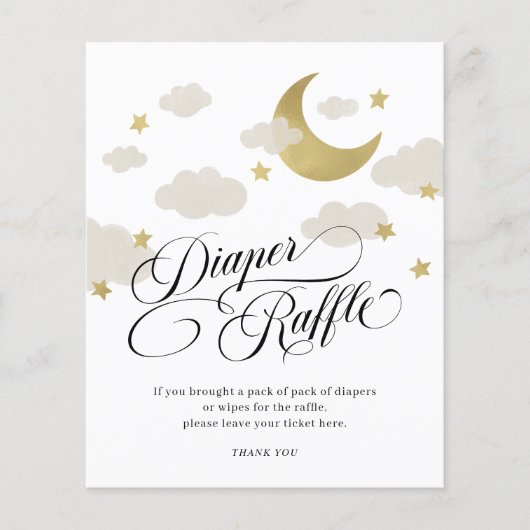 Papier Lune Étoiles Baby shower nuageux Dépouilleur Refus (Devant)