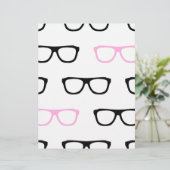 Papier lunettes geek geek rose (Debout devant)