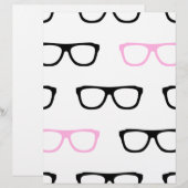 Papier lunettes geek geek rose (Devant / Derrière)