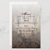 Papier lustre en damas vintage mariage (Devant / Derrière)