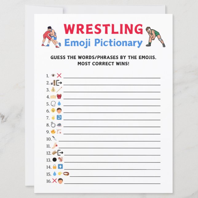 Papier Lutter contre le jeu de Pictionary Emoji (Devant)