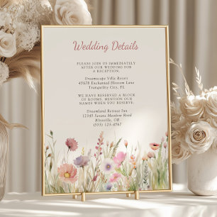 Papier Luxe Dusty Pink Fleur sauvage Détails Mariage