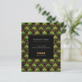 Papier Luxe vert et or Art Déco Motif (Debout devant)