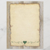 Papier Lys de la Vallée, Coeurs, Vieux Papier, Pays (Dos)
