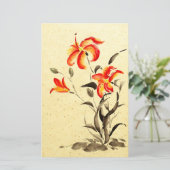 Papier Lys de tigre - rouge (Debout devant)