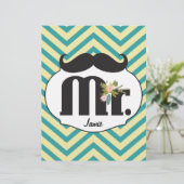Papier M. Mustache Hipster Motif (Debout devant)