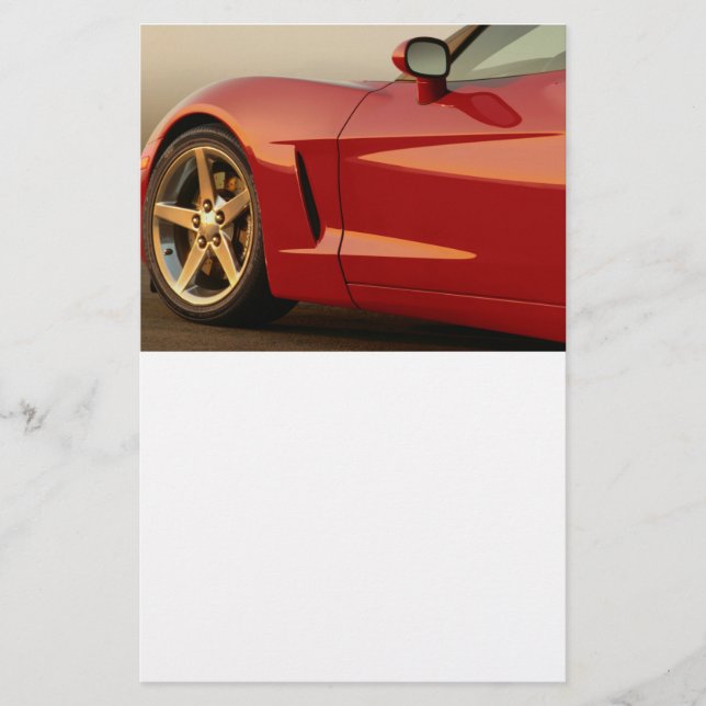 Papier Ma Corvette rouge (Devant)