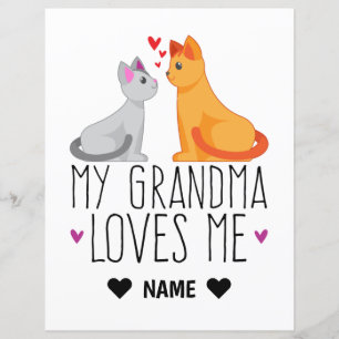 Papier Ma grand-mère m'aime