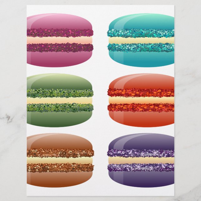 Papier macarons arc-en-ciel (Devant)