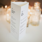 Papier MADDIE Numéros de table modernes trifoliables avec