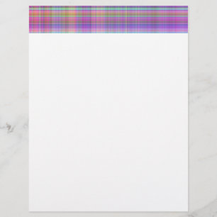 Papier madras plaid en bleu, turquoise, rose, jaune, vert