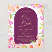 Papier Magenta Floral Mariage (Devant)