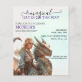 Papier Magic Dragon Rider Princess Anniversaire Enfant (Devant)