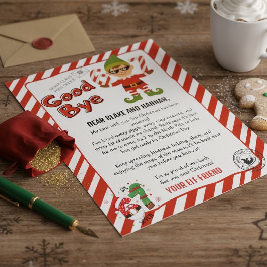 Papier Magical Elf Goodbye Letter