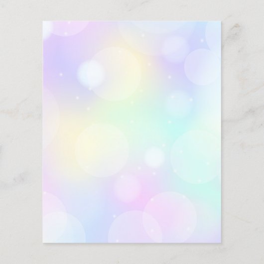 Papier Magical jour arc-en-ciel unicorn budget d'annivers (Dos)