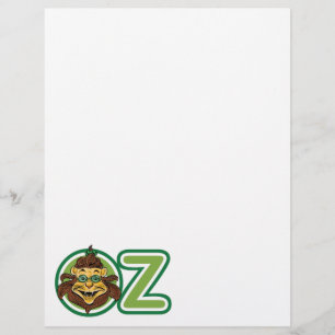 Papier Magicien d'Oz vintage, Lion dans la lettre O