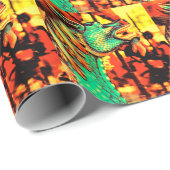 Papier magique d'emballage cadeau de dragon (Coin rond)