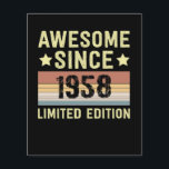 Papier Magnifique depuis 1958 Retro Funny Birthday Party<br><div class="desc">1</div>