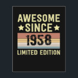 Papier Magnifique depuis 1958 Retro Funny Birthday Party<br><div class="desc">1</div>