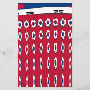 Papier Magnifique motif de petit drapeau coréen sur fond