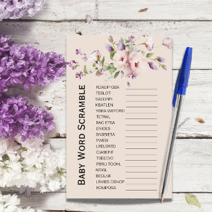 Papier Magnolia Blooms Baby shower Mot Saut Jeu