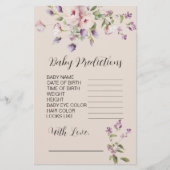 Papier Magnolia Blooms Baby shower Predictions jeu (Devant)