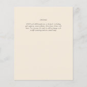 Papier Magnolia Cream Typographie Mariage moderne (Dos)