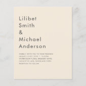 Papier Magnolia Cream Typographie Mariage moderne (Devant)