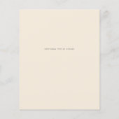 Papier Magnolia Cream Typographie Mariage moderne (Dos)