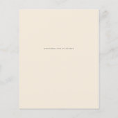 Papier Magnolia Cream Typographie Mariage moderne (Dos)