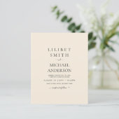 Papier Magnolia Cream Typographie Mariage moderne (Debout devant)