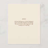 Papier Magnolia Cream Typographie Mariage moderne (Dos)