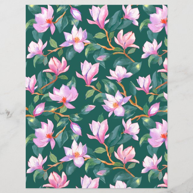 Papier Magnolia en fleurs (Devant)
