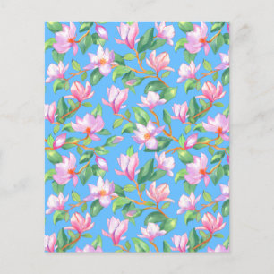 Papier Magnolia en floraison sur le bleu ciel