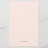 Papier Magnolia rose pâle et Invitation de baptême Hydran (Dos)