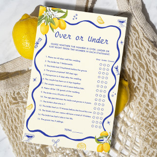 Papier Main Squeeze Fête des mariées Lemon Over Under Gam