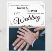 Papier Mains d'un couple de Mariages gais avec anneaux (Devant / Derrière)