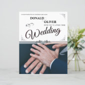 Papier Mains d'un couple de Mariages gais avec anneaux (Debout devant)