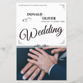 Papier Mains d'un couple de Mariages gais avec anneaux (Devant)