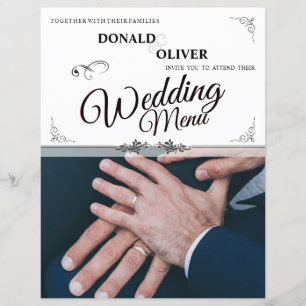 Papier Mains d'un couple de Mariages gais avec anneaux