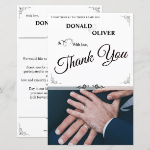 Papier Mains d'un couple gay de mariage avec des anneaux
