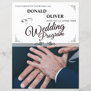 Papier Mains d'un couple gay de mariage avec des anneaux