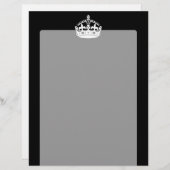 Papier MAINTENIR LE SYMBOLE DE LA COURONNE CALME en noir (Devant / Derrière)